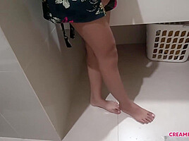 Skinny Asian Pierced Her Tight Pussy By Taking Huge Cock